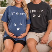 Let Me Out Halloween Maternity Shirt, Funny Pregnancy Announcement Tee, Expecting Mom Halloween Gift, Baby Shower Gift