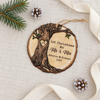 First Christmas as Mr & Mrs Decoration, First Christmas Married Keepsake, Married First Christmas Wooden Ornament, Mr Mrs Ornament, Married