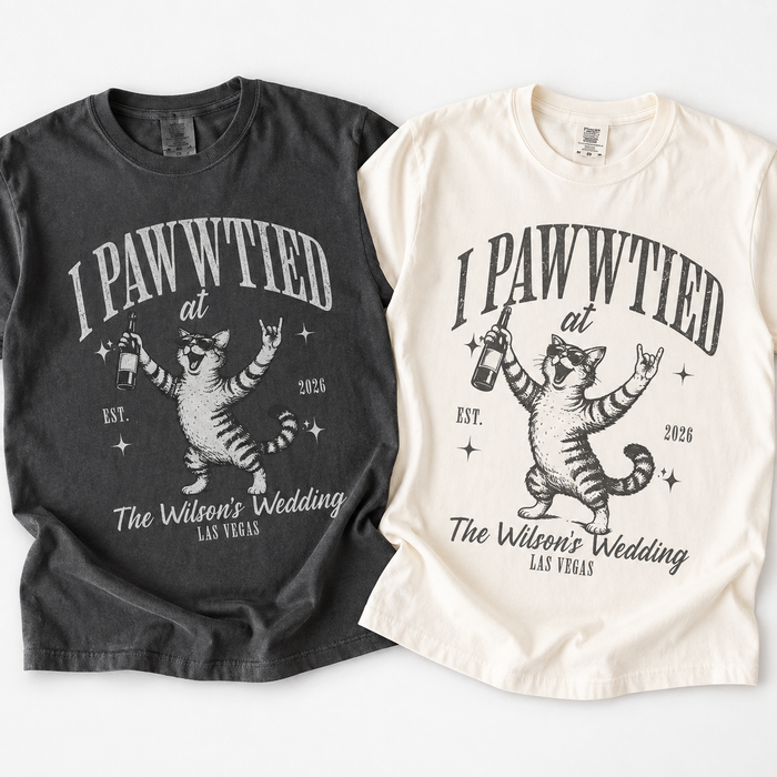Personalized Cat Wedding Toss Shirt – Matching Wedding Party Tee