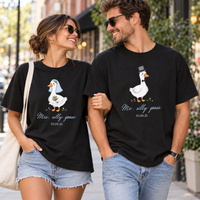 Custom Mr. and Mrs. Silly Goose Matching Couple Shirts , Bride and Groom Honeymoon Tee, Funny Wedding Gift