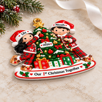 Personalized Pajama Couple Christmas Ornament – Our 1st Christmas Together