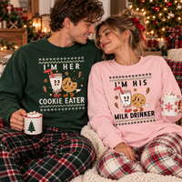 Cookie Eater & Milk Drinker Sweatshirt & Hoodie – Christmas Couple Gift