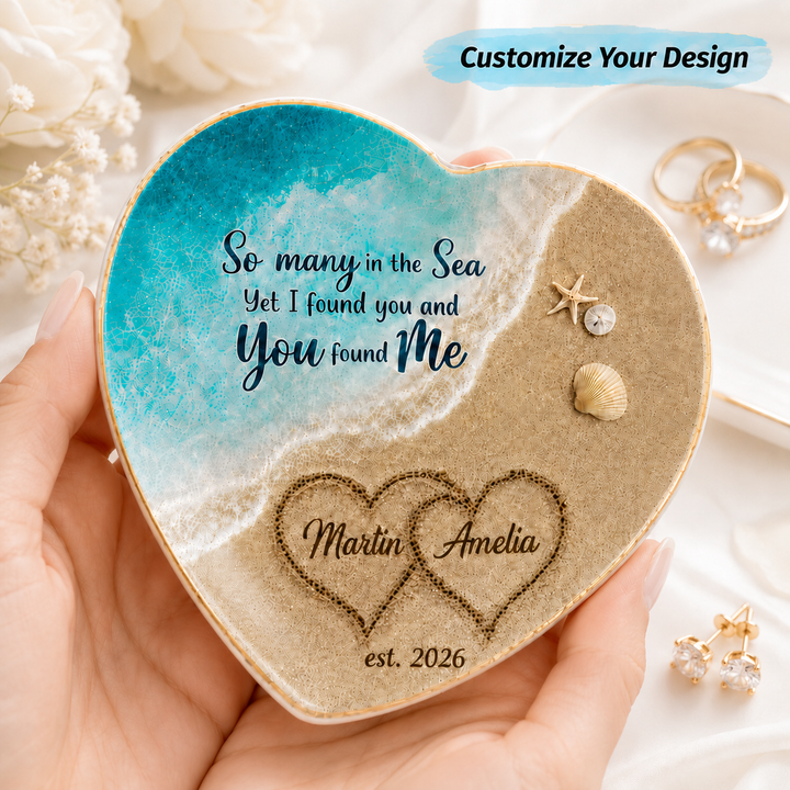 Personalize So many In The Sea Couple Jewelry Dish