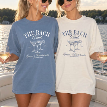 Custom Bach Club Bachelorette Party Shirts, Personalized Comfort Colors Tees, Matching Bride & Crew Shirts