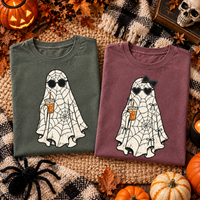 Personalized Ghost Spiderweb Comfort Colors Shirts – Halloween Couple Gift