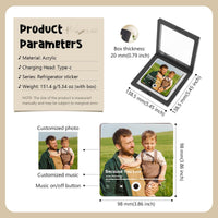 Custom Photo & Song Fridge Magnet, Personalized Couple Music Keepsake, Newlywed Keepsake, Anniversary Gift