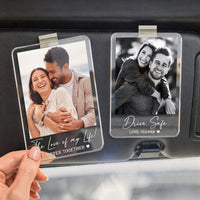 Personalized Couple Photo Car Visor Clip, Custom Drive Safe Keepsake image 5