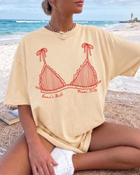 Personalized Bikini Bach Beach Bachelorette Comfort Colors Tee mockup 5