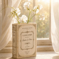 Personalized ceramic book vase Our Greatest Chapter image 5