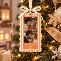 Personalized Photo Booth Acrylic Ornament – Christmas Couple Gift