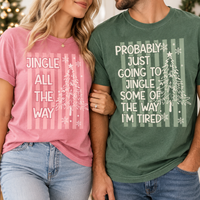 Matching Christmas Couple Comfort Colors Shirts – Funny Holiday Couple Gift