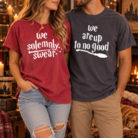 Funny Matching Couple Shirts - We Solemnly Swear Tees, Boyfriend Girlfriend Gift
