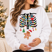 Christmas Pregnancy Skeleton Baby Sweatshirt & Hoodie – Reveal Gift For Mom To Be