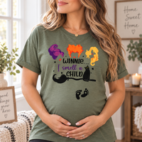 Winnie I Smell a Child T-Shirt, Halloween Mom Shirt, Pregnancy Announcement Tee, Witchy Pregnant Shirt
