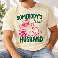Feral Wife & Husband Comfort Colors Shirts – Funny Raccoon Couple Gift