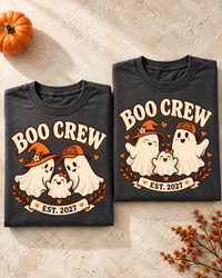 Boo Crew Family Halloween Comfort Colors Tee