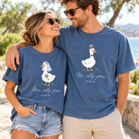 Custom Mr. and Mrs. Silly Goose Matching Couple Shirts , Bride and Groom Honeymoon Tee, Funny Wedding Gift