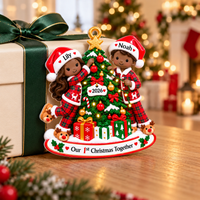 Personalized Pajama Couple Christmas Ornament – Our 1st Christmas Together