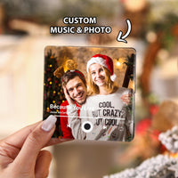 Custom Photo & Song Fridge Magnet, Personalized Couple Music Keepsake, Newlywed Keepsake, Anniversary Gift