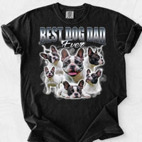 Personalized Best Dog Dad Ever Photo Comfort Colors Tee mockup 3