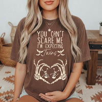 Twin Pregnancy Announcement Shirt, Spooky Halloween Mama to Be Tee, Expecting Twins Maternity Shirt