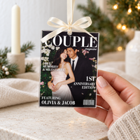 Personalized Couple Magazine Acrylic Ornament – Anniversary Gift