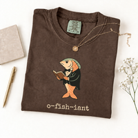 Comfort Colors O-Fish-Ially Married & O-Fish-Iant Shirts, Funny Fishing Wedding Tees for Bride, Groom and Officiant
