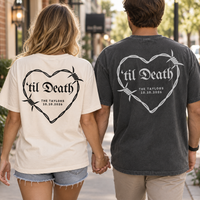 Personalized ’Til Death Wedding Shirt – Custom Last Name & Date Tee