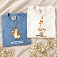 Funny Goose Pregnancy Announcement Shirts - Matching Mom and Dad Reveal Tees, Future Parents Gift