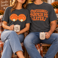 Funny Pumpkin Pie Couple Shirts, Professional Pumpkin Pie Eater Matching Tees, Thanksgiving Couple Outfit, Fall Food Lover Gift
