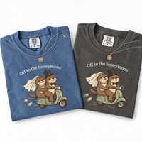 Funny Honeymoon Shirts Bride and Groom Matching Newlywed Tees, Just Married Otter Couple Wedding Gift, Honeymoon Vacation Outfit
