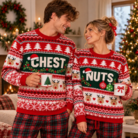 Chest & Nuts Reindeer Sweater – Funny Couples Christmas Outfit