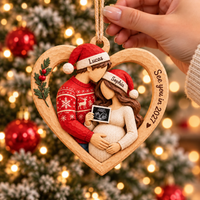 Personalized Baby Coming 2027 Christmas Ornament – Pregnancy Announcement