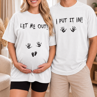 Let Me Out Halloween Maternity Shirt, Funny Pregnancy Announcement Tee, Expecting Mom Halloween Gift, Baby Shower Gift