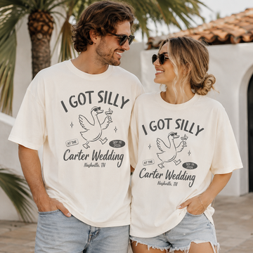 Custom Wedding Toss Shirts Silly Goose,  Personalized Wedding Party Gifts Bridal Party Favors Newlywed Gift