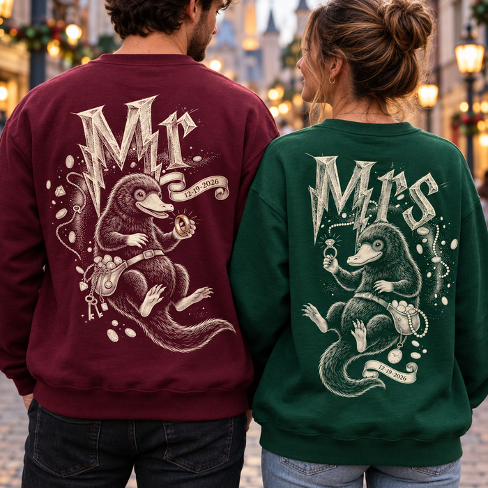 Matching Mr & Mrs Fantasy Wedding Sweatshirt & Hoodie – Honeymoon Gift