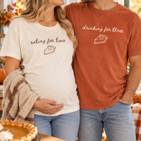 Thanksgiving Pregnancy Reveal Comfort Colors Shirts – Matching Couple