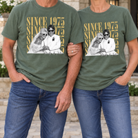 Personalized Anniversary Photo Shirt, Custom Anniversary Couple Gift, Wedding Photo Tee for Husband Wife
