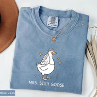Comfort Colors Silly Goose Couple T-Shirts, Matching Mr & Mrs Wedding Shirts, Funny Goose Bride Groom Tees, Wedding Gift
