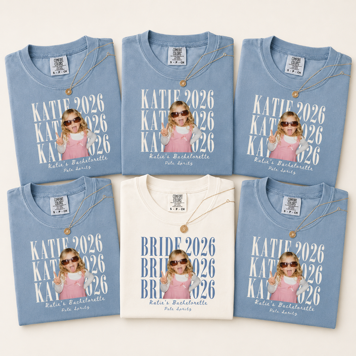 Custom Photo Bachelorette Shirts – Personalized Bach Club Bride Crew Tee