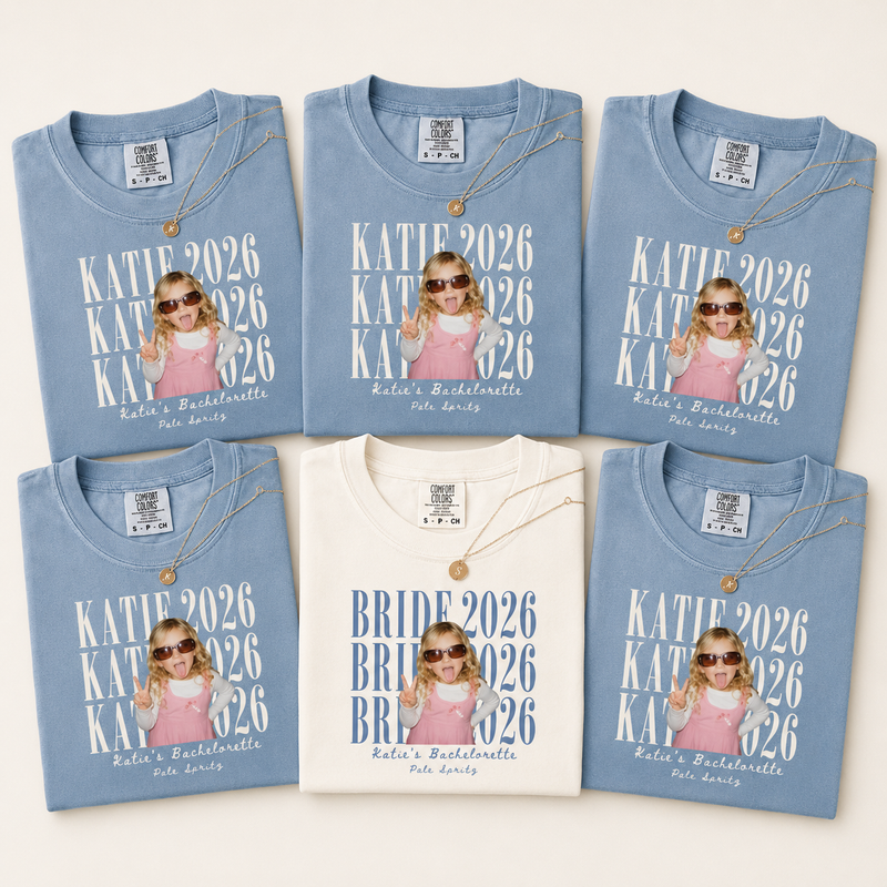 Custom Photo Bachelorette Shirts – Personalized Bach Club Bride Crew Tee