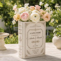 Personalized ceramic book vase A Love Story image 7