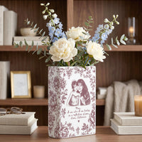 Personalized mother of the bride ceramic book vase image 7