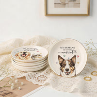 Round pet portrait wedding jewelry dish