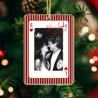 Personalized How Lucky Are We Photo Playing Card Ornament – Anniversary Gift image 7