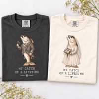 My Catch of a Lifetime fish wedding couple shirt mockup 3