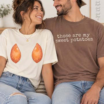 Funny Thanksgiving Couple Shirts, Sweet Potato Matching Tees, Comfort Colors Fall Shirts, Women Men Thanksgiving Outfit
