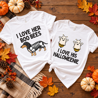 Matching Halloween Couple Shirt, Funny Couple Costume, Spooky Season Gifts for Couple, Dachshund Halloween Shirt, Funny Ghost T-Shirt Couple