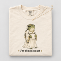 Funny Matching Pregnancy Reveal Shirt, Medieval Frog Pregnant Tee, His and Her Baby T-Shirt, Whimsical Mama Gift, Pregnancy Announcement Top
