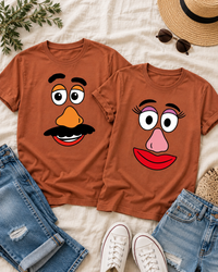 Funny Couple Face Matching Comfort Colors Tees
